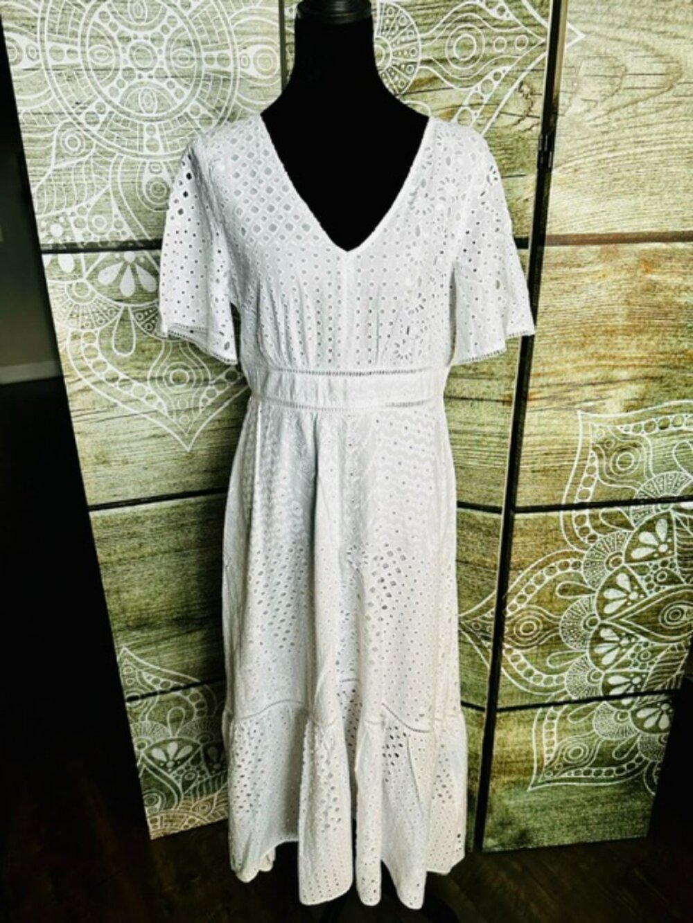 ANN TAYLOR - Women's Cotton WHITE DRESS